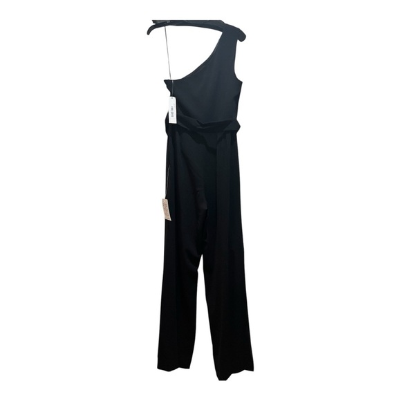 Jay Godfrey Nadine Jumpsuit in Black Size 6 NWT One Shoulder straight leg - Picture 3 of 13